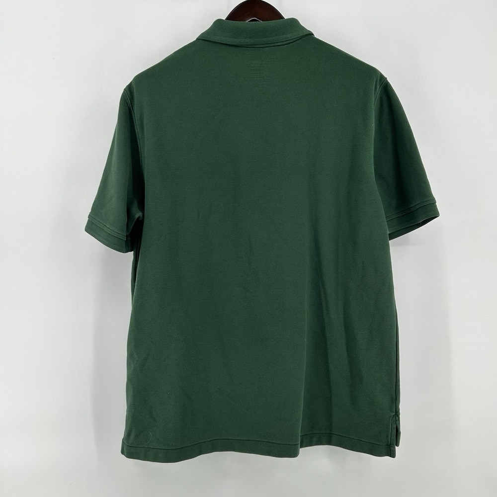 LL Bean Premium Double L Polo Mens L Green Pique Traditional Fit Preppy - Picture 5 of 7